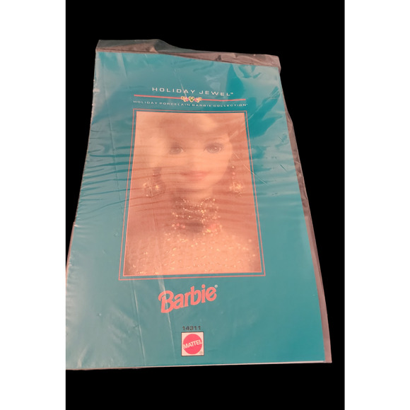 New 1995 Holiday Jewel Porceline Barbie Collector Edition still in box - Picture 8 of 8
